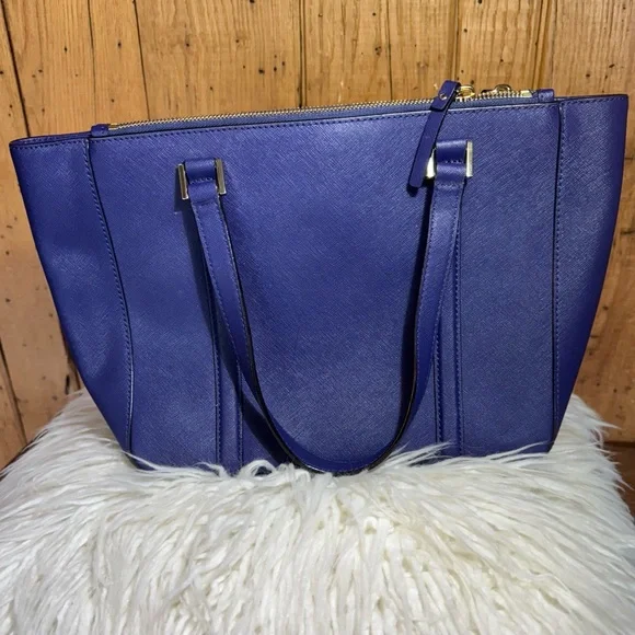 Kate Spade New York Royal Blue Saffiano Leather Tote Bag - Picture 2 of 15